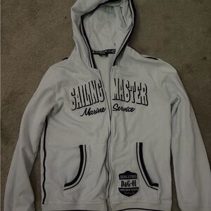 D&G Junior navy blue and White Branded zip up